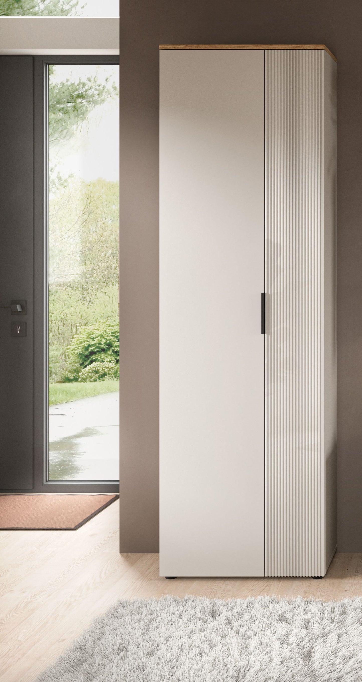 Homes & Jones Garderobenhochschrank 60 cm breit, Schuhschrank-Universalschrank
