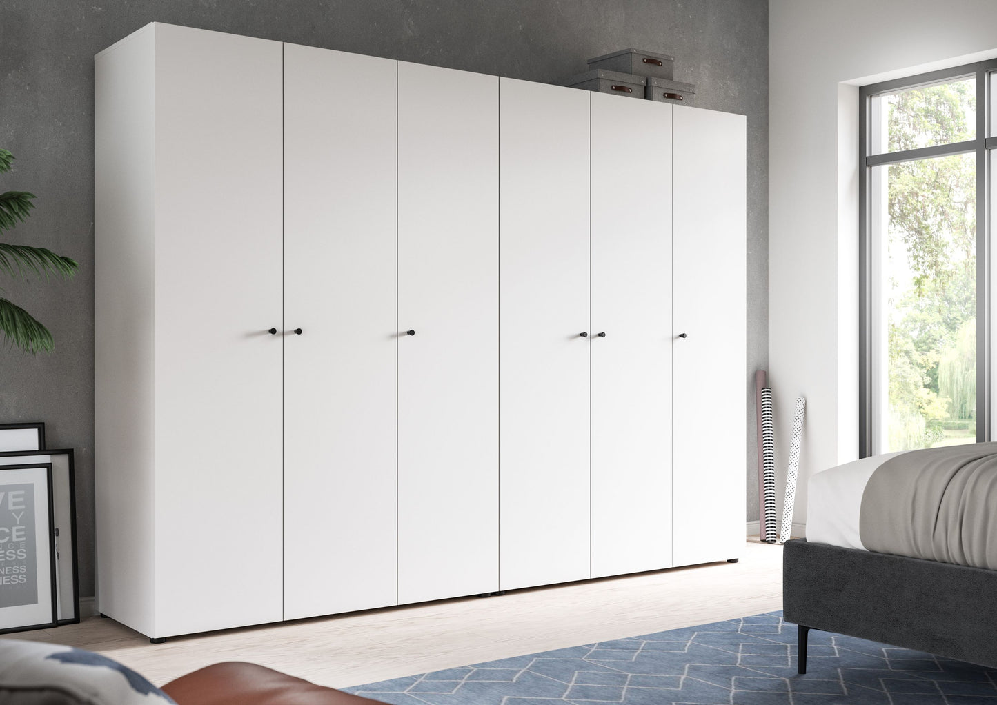 Homes & Jones Kleiderschrank 2.tlg, Gesamtbreite 240 cm, Universalschrank