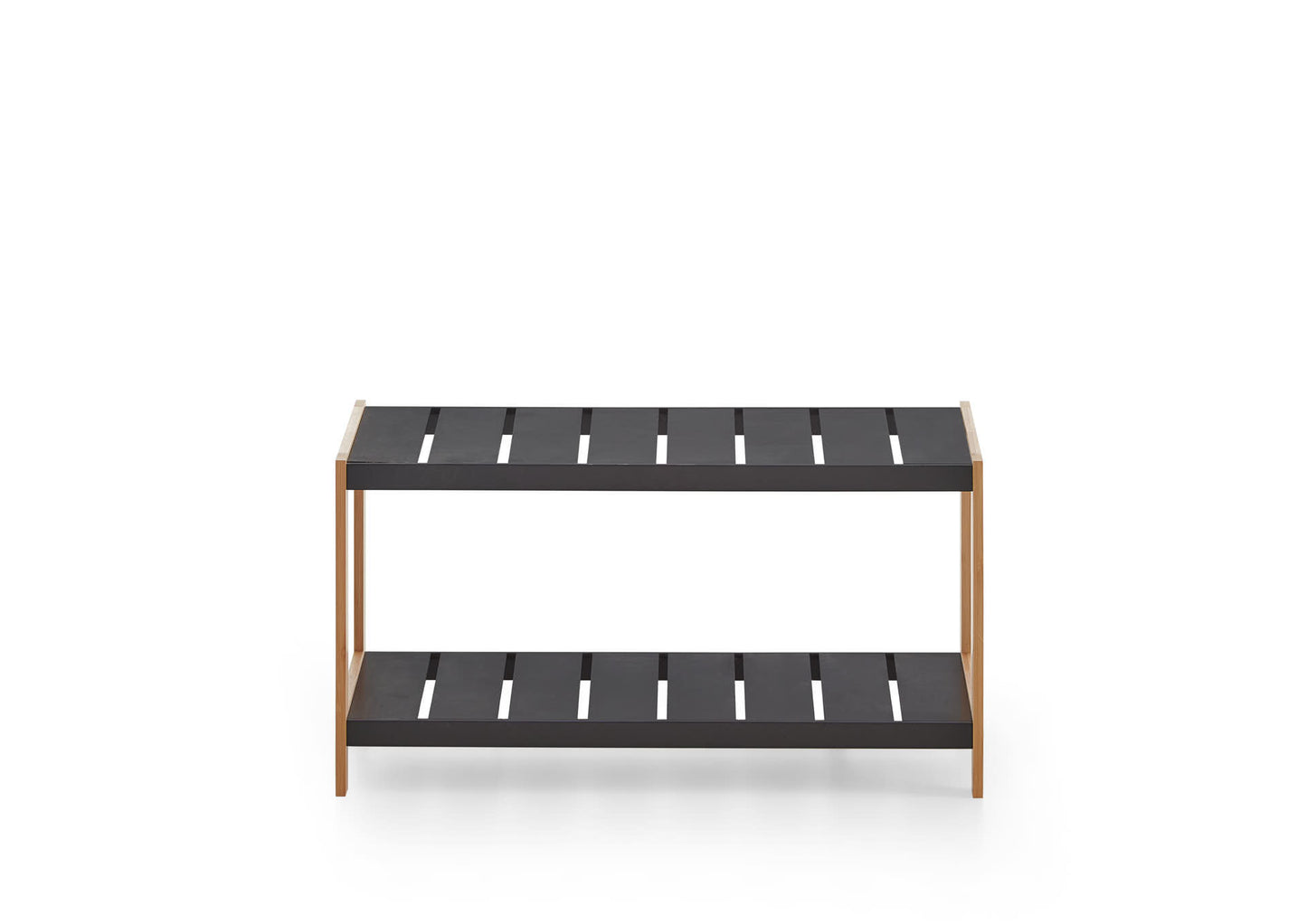 Francis Shoe Rack in Black Solid Wood