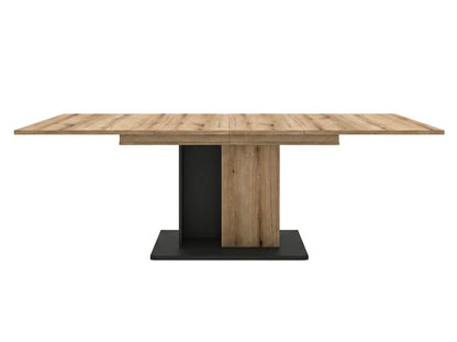 Molina Esstisch  (B/H/T: 150x76x90 cm) in Evoke Oak Nachbildung und Basalt grau