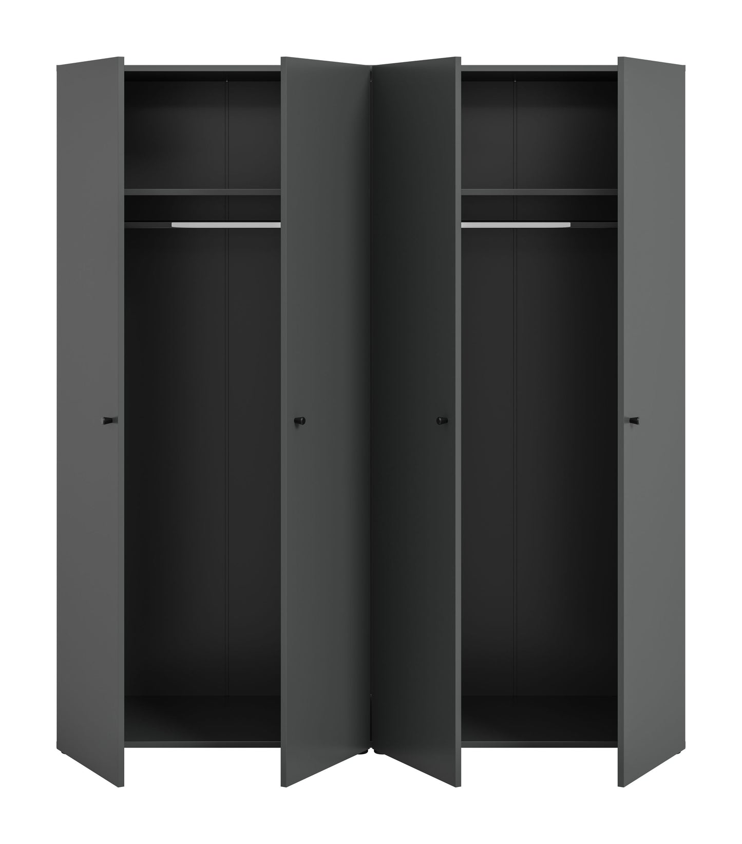 Combinaison de penderies DARWIN (L/H/P : env. 160/176/51 cm) en anthracite/anthracite