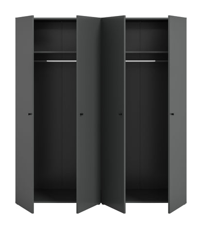 Combinaison de penderies DARWIN (L/H/P : env. 160/176/51 cm) en anthracite/anthracite