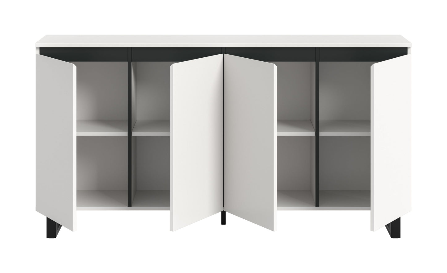 Buffet TOMASA (L/H/P : env. 160/84/36 cm) en imitation Chêne Evoke/imitation Chêne Evoke
