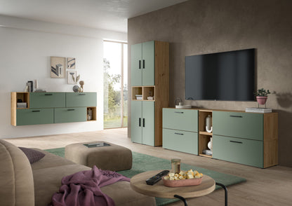 Homes & Jones Wohnwand 2-tlg. TV Möbel Modular Lowboard, Wohnzimmerschrank