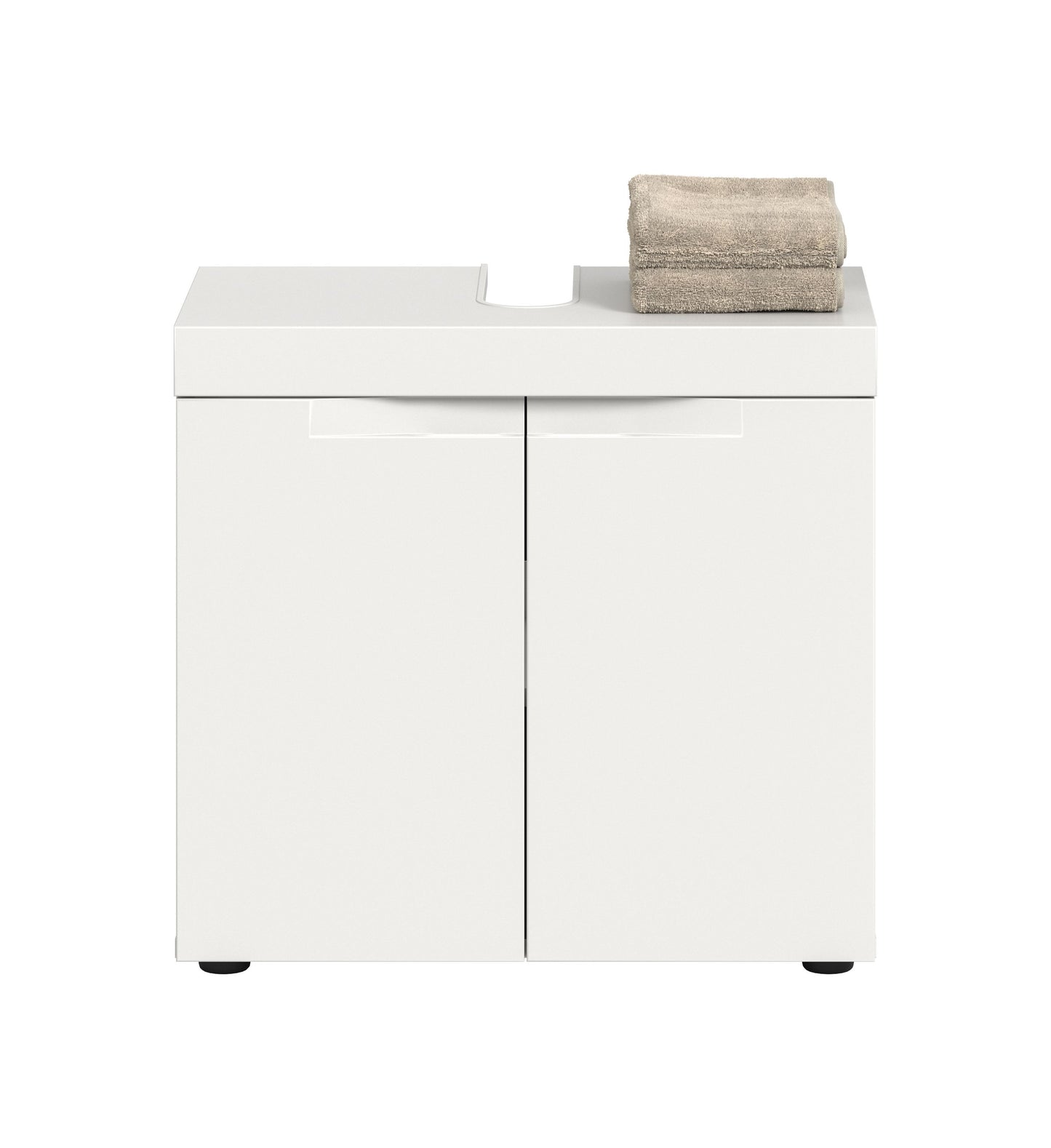 Viana Waschbeckenunterschrank (B/H/T: 60x56x34 cm) in Weiß matt und Weiß