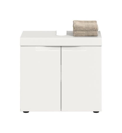 Viana Waschbeckenunterschrank (B/H/T: 60x56x34 cm) in Weiß matt und Weiß