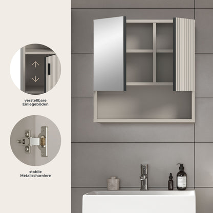 Armoire de toilette MONE (L/H/P : env. 60/55/17 cm) en Cachemire/Cachemire