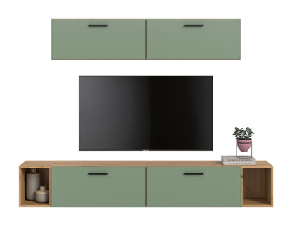 Homes & Jones Wohnwand 2-tlg. TV Möbel Modular Lowboard, Wohnzimmerschrank