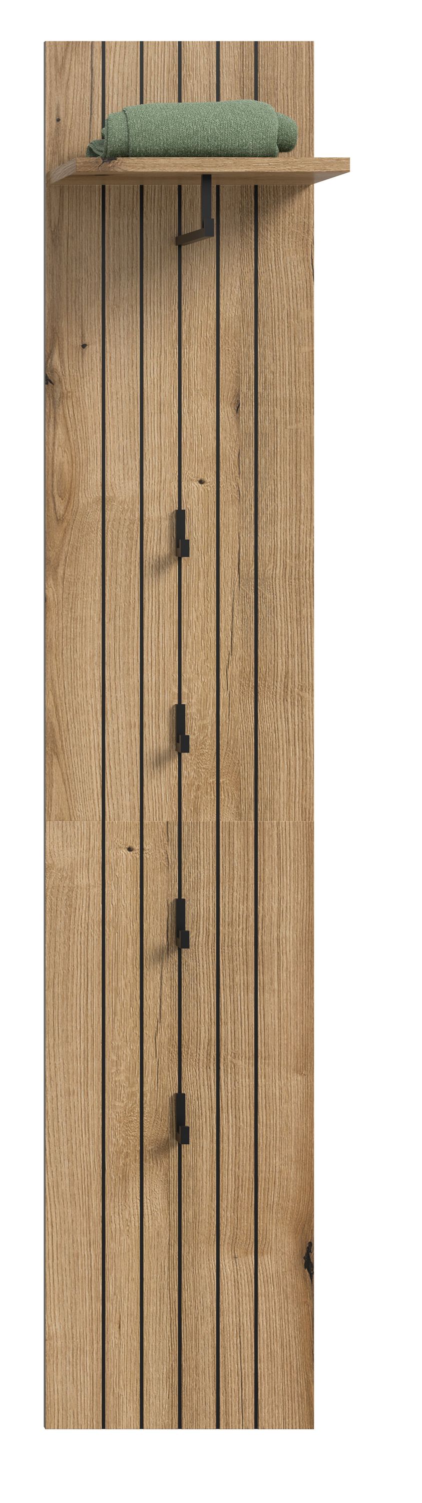 Coat Rack Panel STATION (W/H/D: approx. 31/160/27 cm) in Smoke Green/Smoke Green