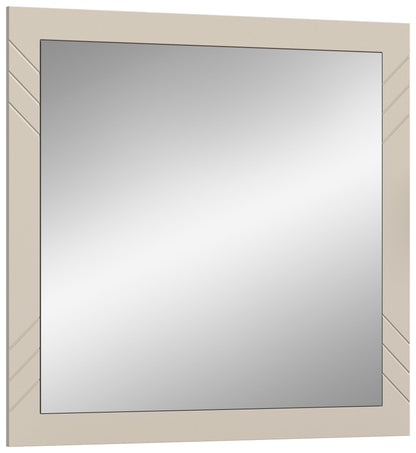 Miroir NOTES (L/H/P : env. 80/80/2 cm) en beige sable/beige sable mat/miroir