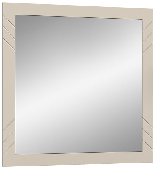 Miroir NOTES (L/H/P : env. 80/80/2 cm) en beige sable/beige sable mat/miroir