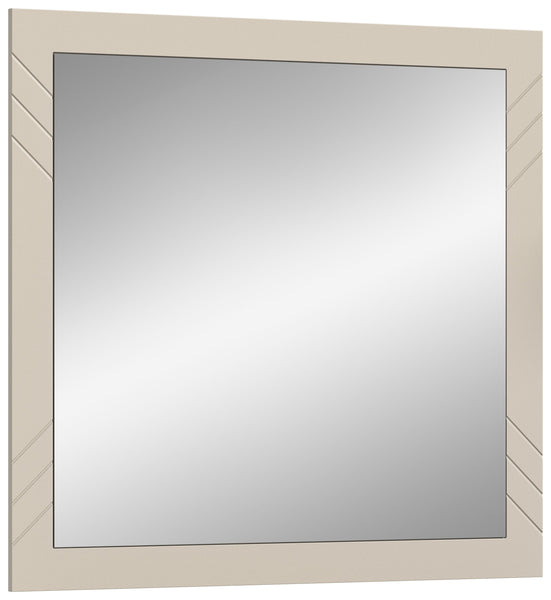 Miroir NOTES (L/H/P : env. 80/80/2 cm) en beige sable/beige sable mat/miroir