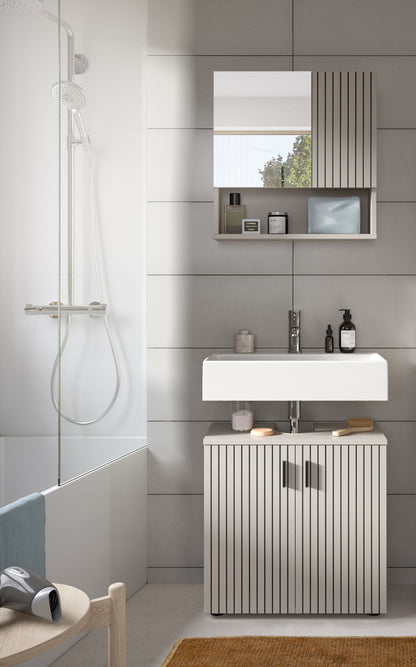 Bathroom Set MONE (W/H/D: approx. 60/192/30 cm) in Cashmere/Cashmere