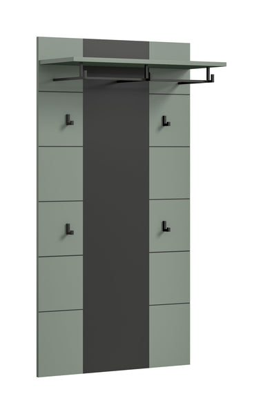 Panneau CANU (L/H/P : env. 80/145/29 cm) en gris basalte/vert fumé