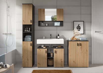 Homes & Jones Badezimmermöbel Set 4-tlg. Badmöbelset mit Badspiegelschrank
