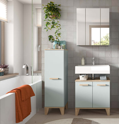 Ensemble de salle de bain STAR (L/H/P : env. 109/190/34 cm) vert clair/vert clair