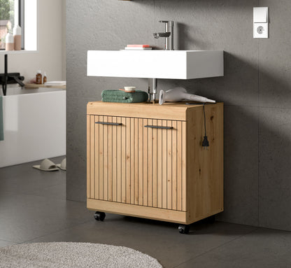 Homes & Jones Waschbeckenunterschrank auf Rollen, Schrank easy to handle