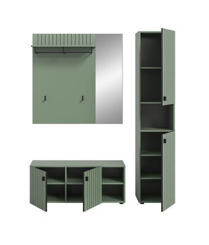 Homes & Jones Garderobe 3-tlg. Garderoben Set, Flurmöbel-Dielenmöbel