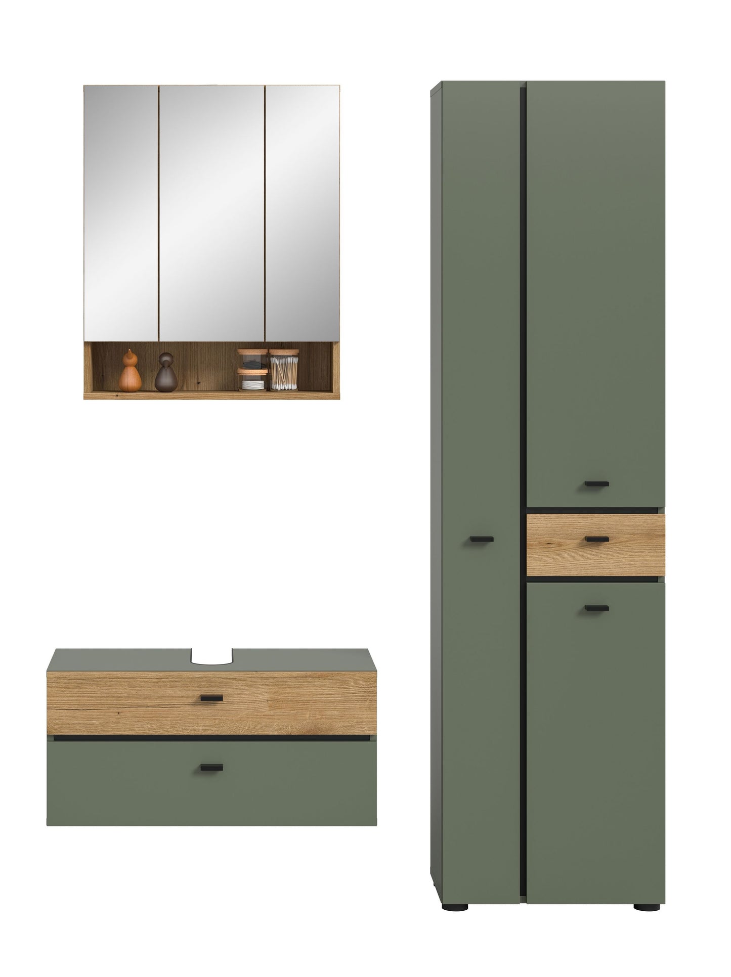 Homes & Jones Badmöbelset 2-tlg. Badmöbelset mit Badspiegelschrank, Badmöbel