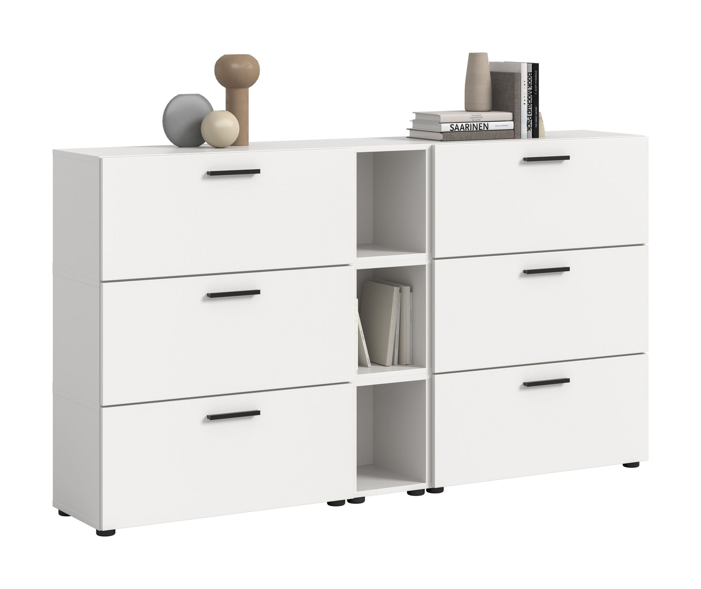 Homes & Jones Wohnwand 3-tlg. TV Möbel Modular Lowboard, Wohnzimmerschrank