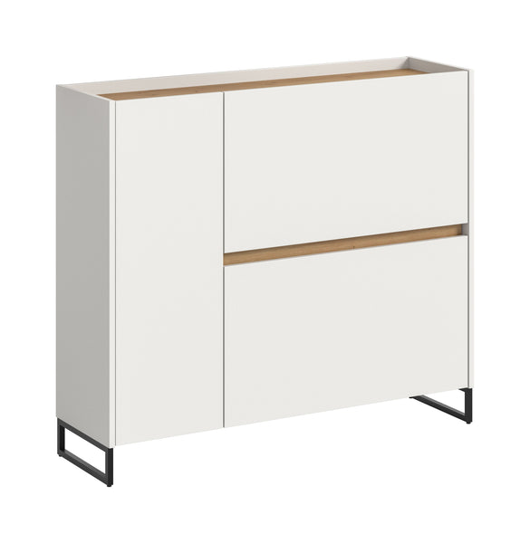 Commode à chaussures DRIVE (L/H/P : env. 110/94/32 cm) en sauge/sauge
