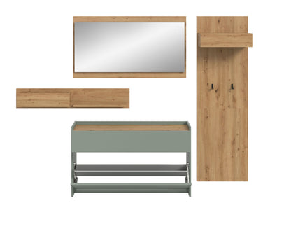 Ensemble de vestibule DRIVE (L/H/P : env. 205/192/32 cm) en sauge/sauge