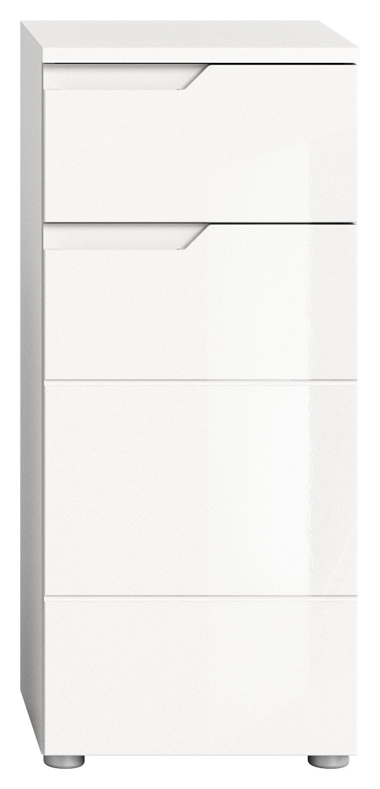 Homes & Jones Badezimmerkommode weiß Hochglanz Front, Badschrank