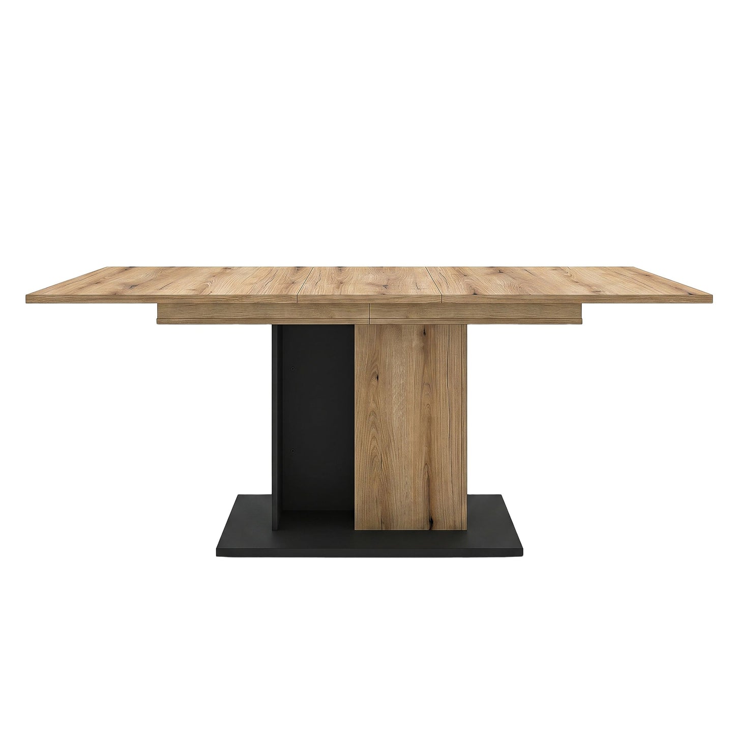 Molina Esstisch  (B/H/T: 150x76x90 cm) in Evoke Oak Nachbildung und Basalt grau
