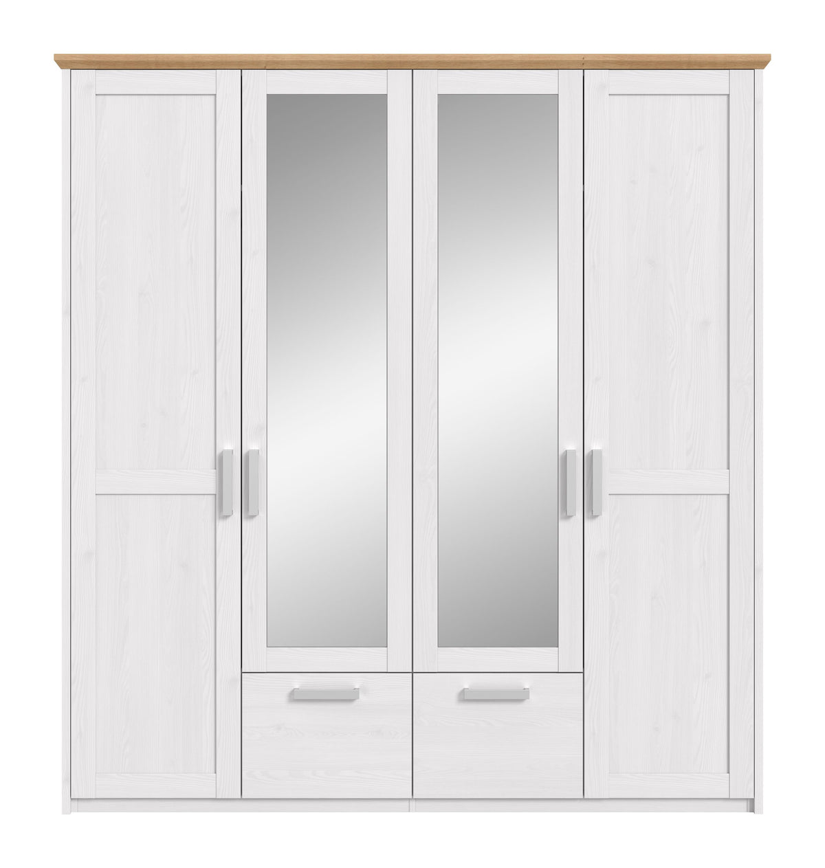 4-Door Wardrobe VERONA (W/H/D: approx. 188/200/61 cm) in Sibiu Larch Replica/Sibiu Larch Replica