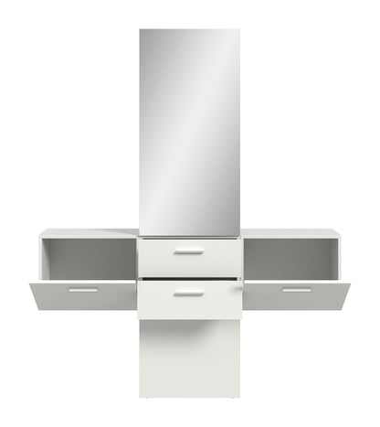 Ensemble de penderie VAGA (L/H/P : env. 156/190/36 cm) en blanc/blanc