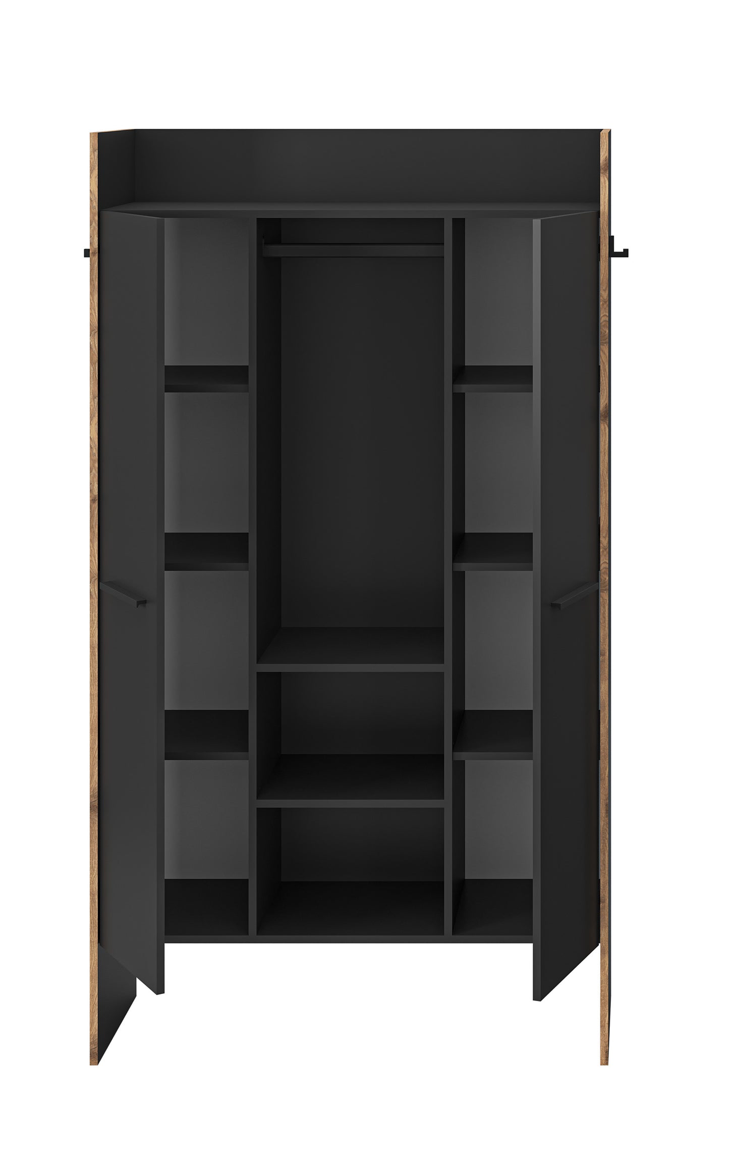 Armoire de vestiaire BUENO (L/H/P : env. 105/189/37 cm) en gris basalte/gris basalte