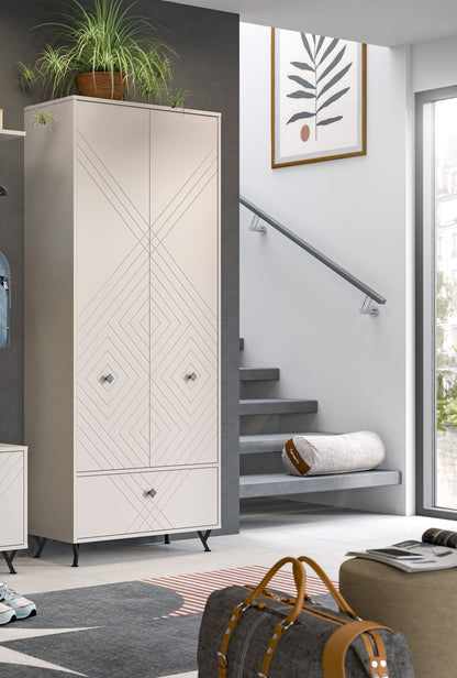 Homes & Jones Garderobenschrank 80 cm breite, Dielenmöbel-Flurmöbel
