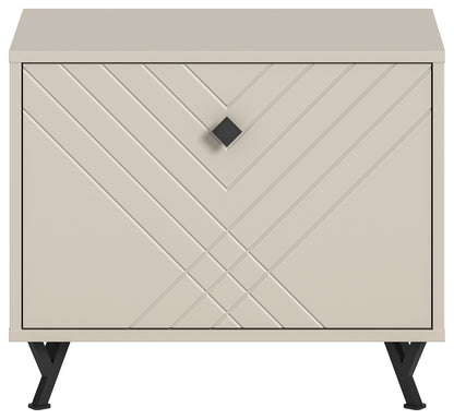 Banc NOTES (L/H/P : env. 60/50/35 cm) en beige sable/beige sable mat
