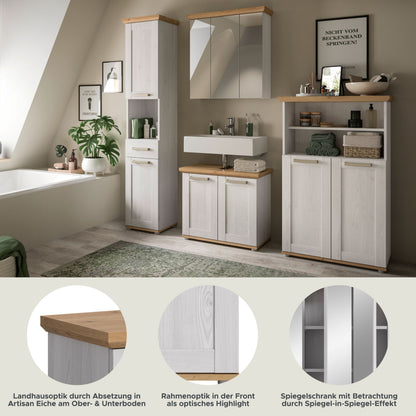 Bathroom set VERONA (W/H/D: approx. 213/187/34 cm) in Sibiu Larch reproduction/Sibiu Larch reproduction