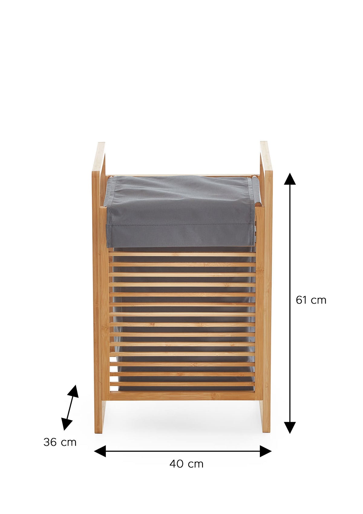 Homes & Jones Wäschebox Massivholz & Stoff - Stilvoller Wäschekorb mit Deckel