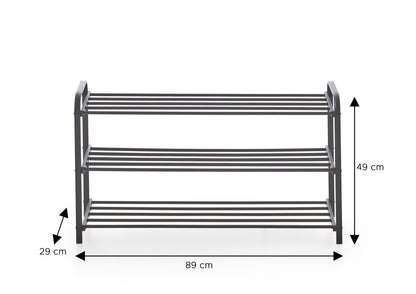 Shoe Rack Manfred in Black Metal