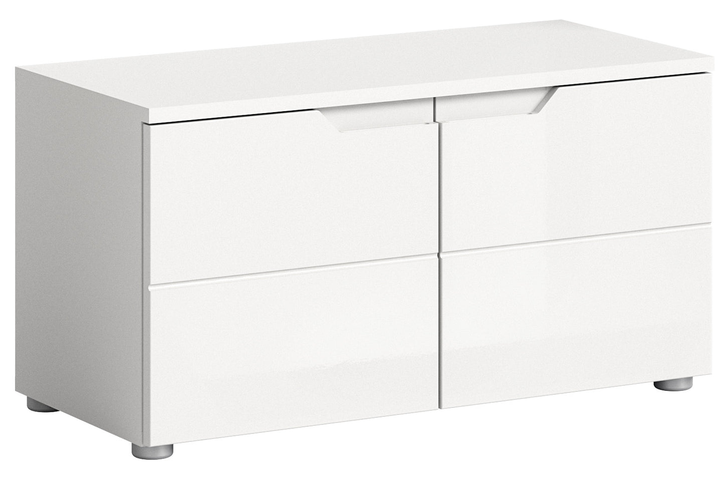 Banquette SOLERO (L/H/P : env. 80/43/37 cm) en blanc/blanc brillant