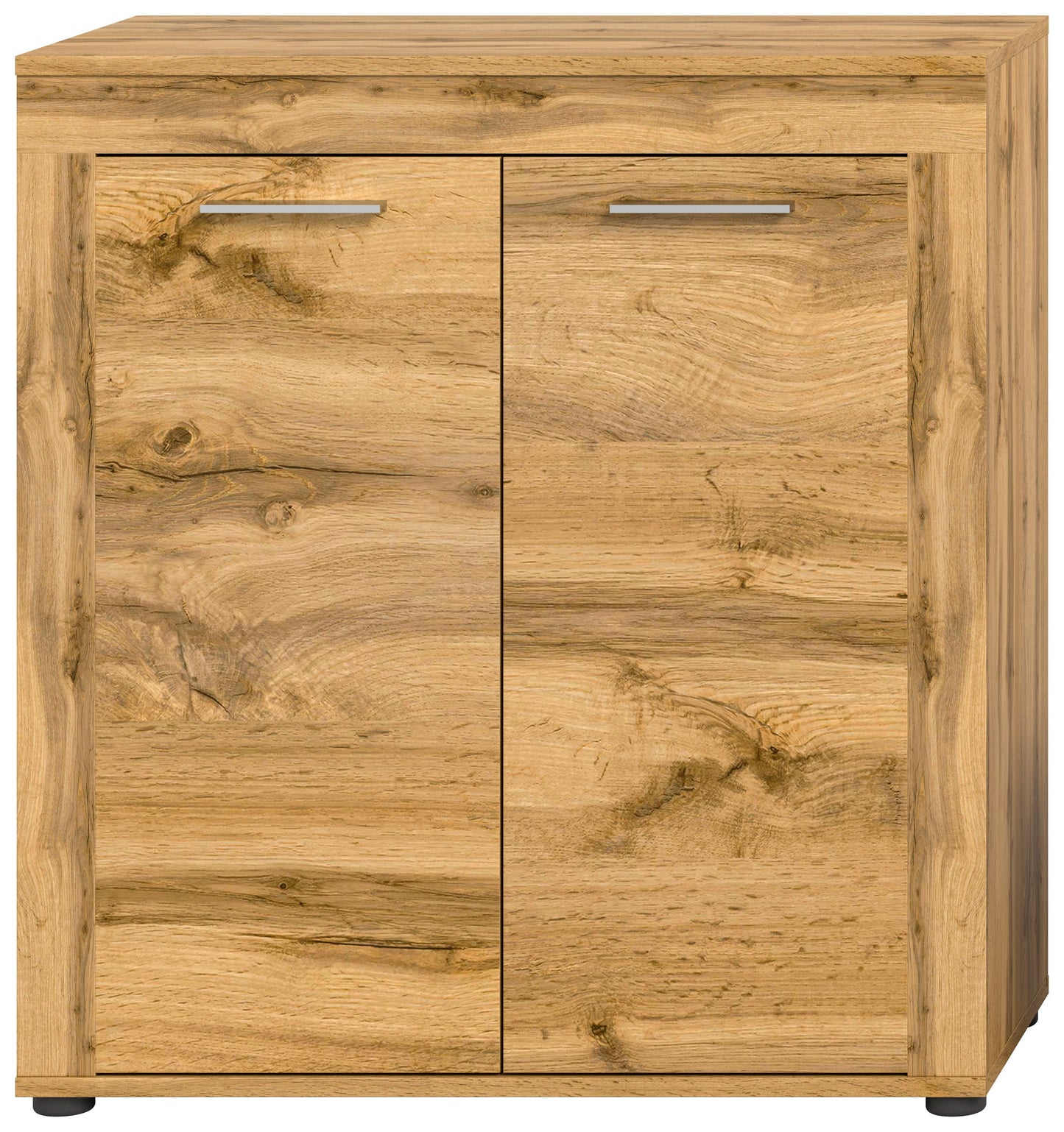 Highboard JAM (L/H/P : env. 80/88/35 cm) en imitation chêne Wotan/gris
