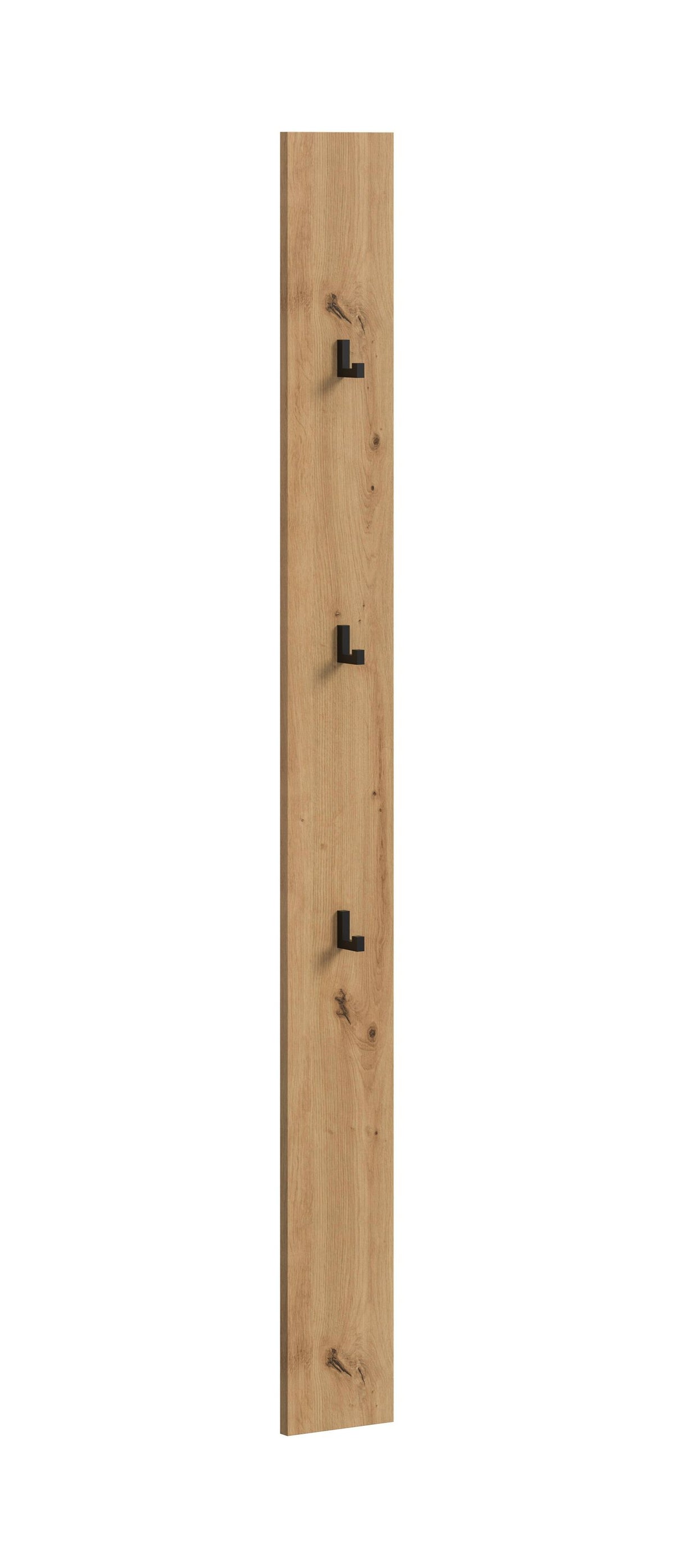 Coat Rack Panel DRIVE (W/H/D: approx. 16/160/6 cm) in Artisan Oak finish/Artisan Oak finish