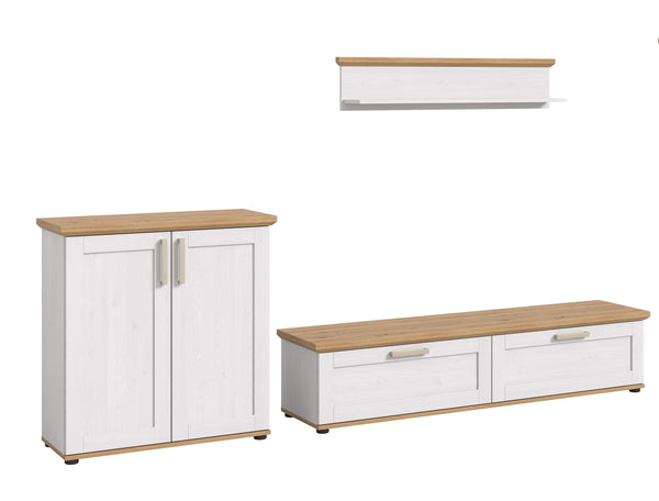 Wohnkombination VERONA (B/H/T: ca. 260/151/40 cm) in Sibiu Lärche Nachbildung/Sibiu Lärche Nachbildung