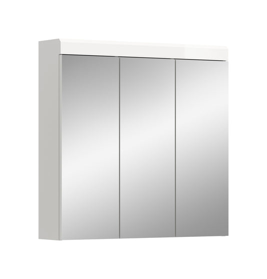 Scout Spiegelschrank  (B/H/T: 80x79x18 cm) in Spiegelglas und Weiß