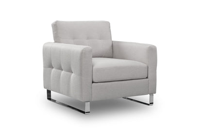 Fauteuil Hera – Fauteuil rembourré moderne avec revêtement en tissu plat