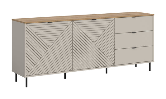 Buffet CAMPUS (L/H/P : env. 184/75/40 cm) en cachemire/cachemire