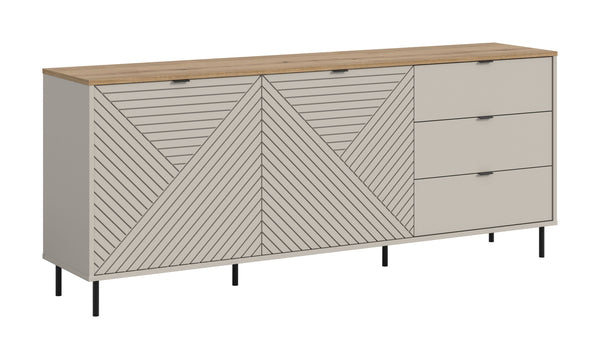 Buffet CAMPUS (L/H/P : env. 184/75/40 cm) en cachemire/cachemire