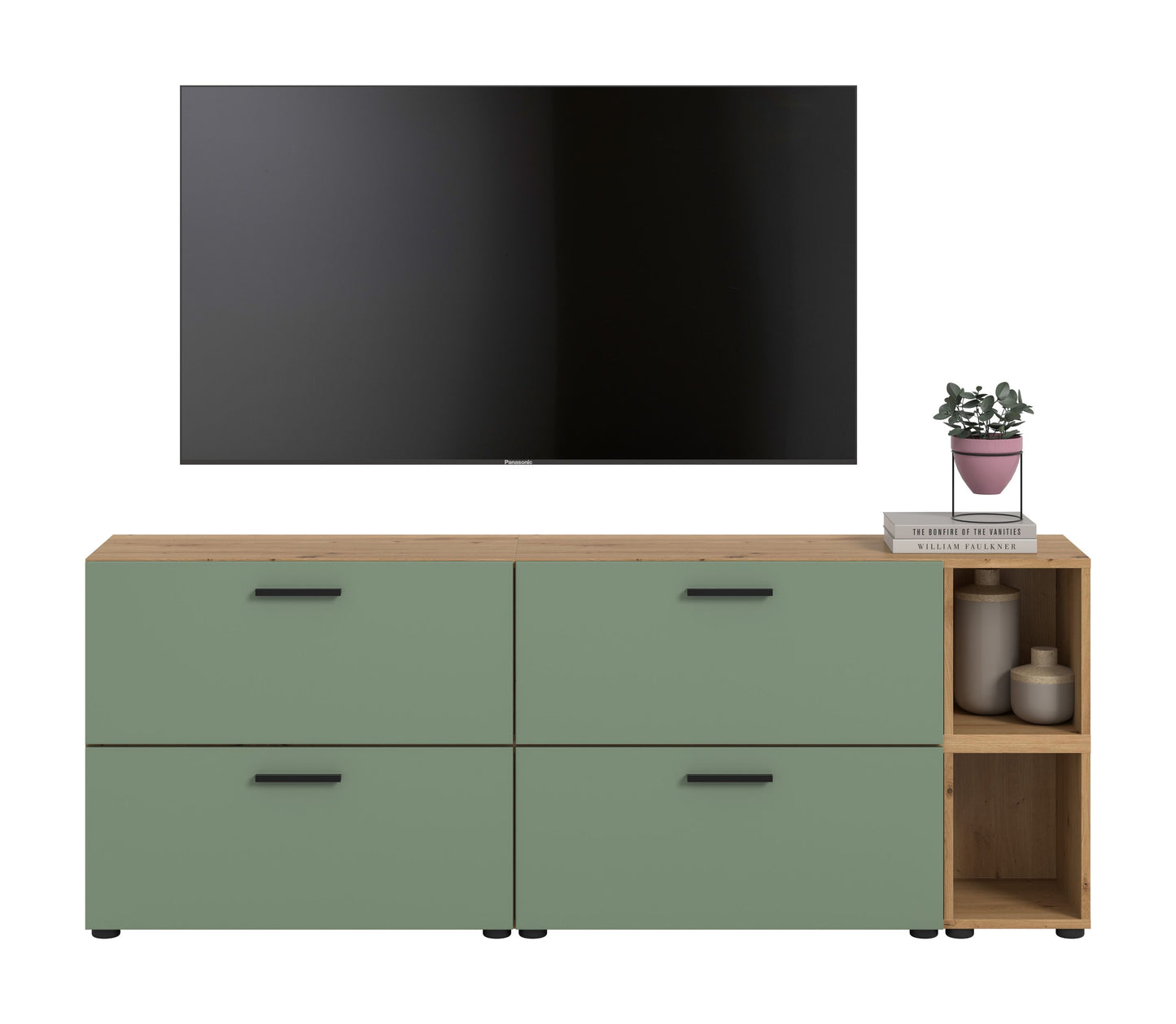 Homes & Jones Wohnwand 2-tlg. TV Möbel Modular Lowboard, Wohnzimmerschrank