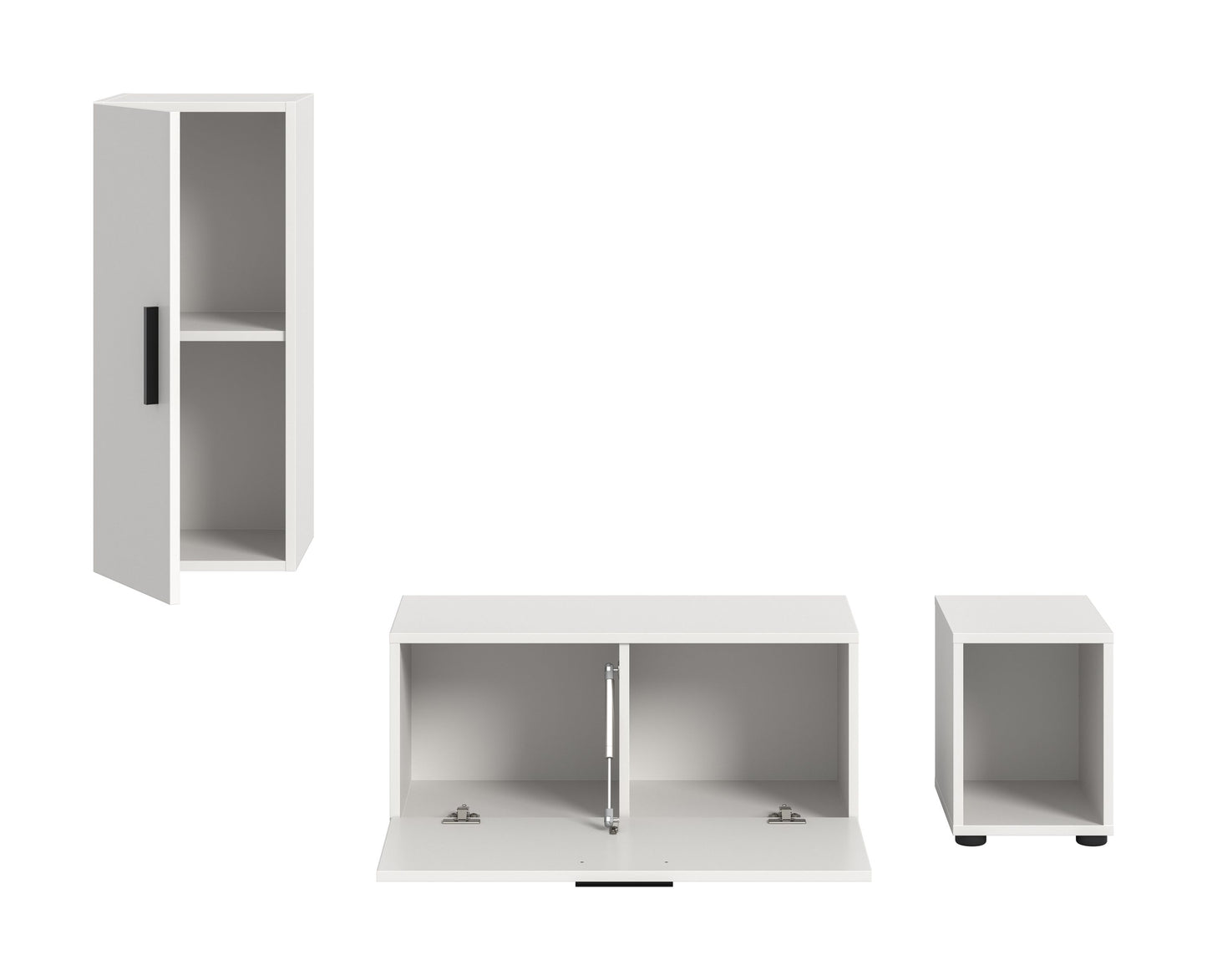 Meuble TV mural THE ONE (l/h/p : env. 75/34/34 cm) en imitation chêne Artisan/vert fumé