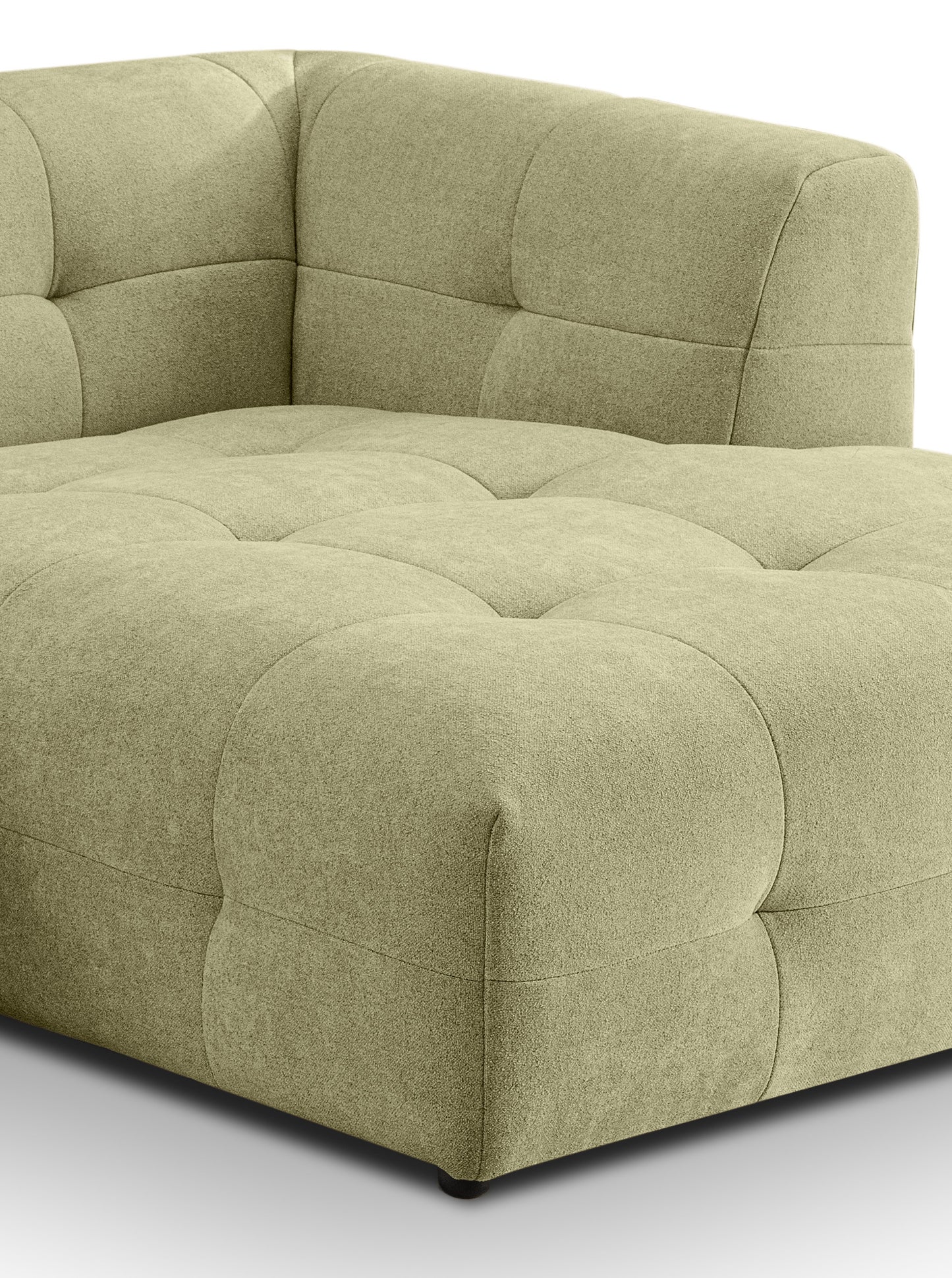 Canapé Tenso – Canapé d'angle élégant – Garnissage en mousse à froid et revêtement en tissu plat doux