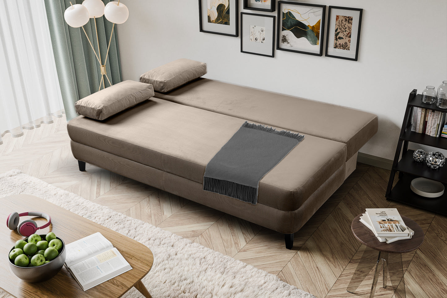 Sofa Bed Sorto – Comfortable Cord Sofa with Sleeping Function