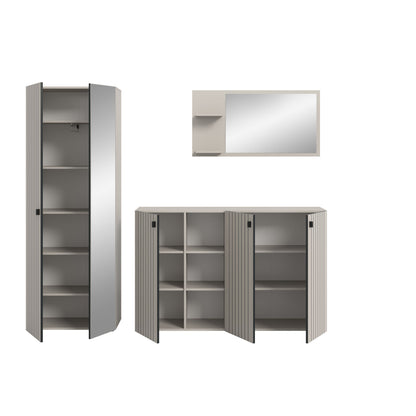 Homes & Jones Garderobe 3-tlg. Garderoben Set, Flurmöbel-Dielenmöbel