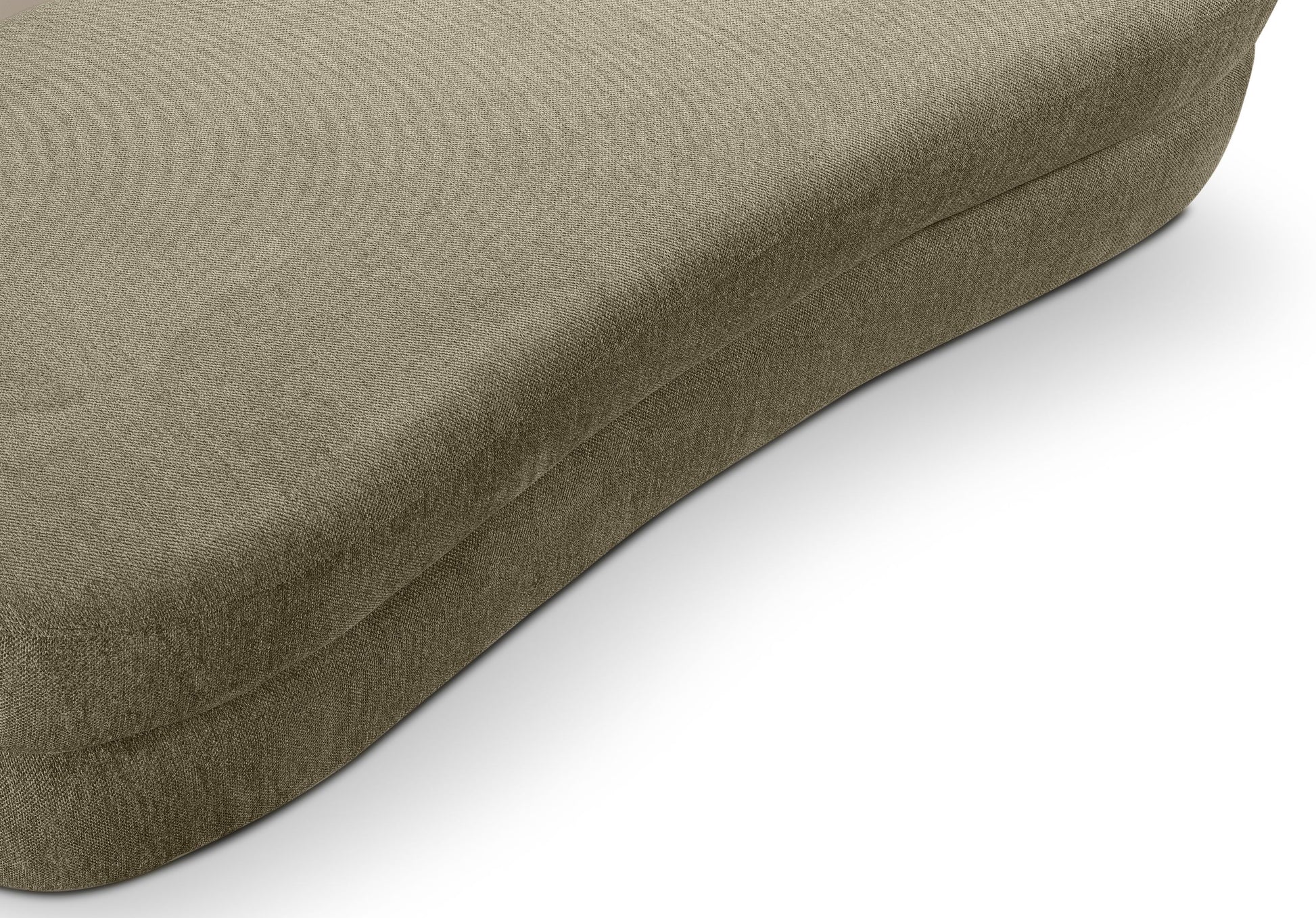 Schlafsofa mit Schlaffunktion, gepolsterte Sitzfläche und abgerundete Armlehne, dunkelgrün